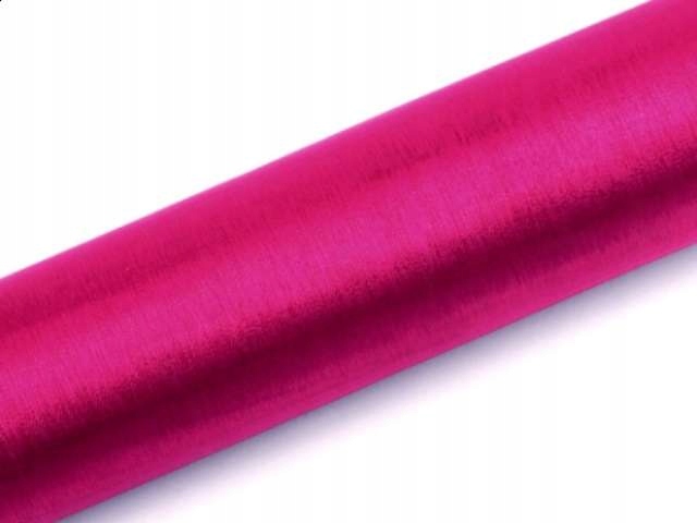 

Organza gładka, ciemnoróżowa, 16 cm x 9 m, różowa