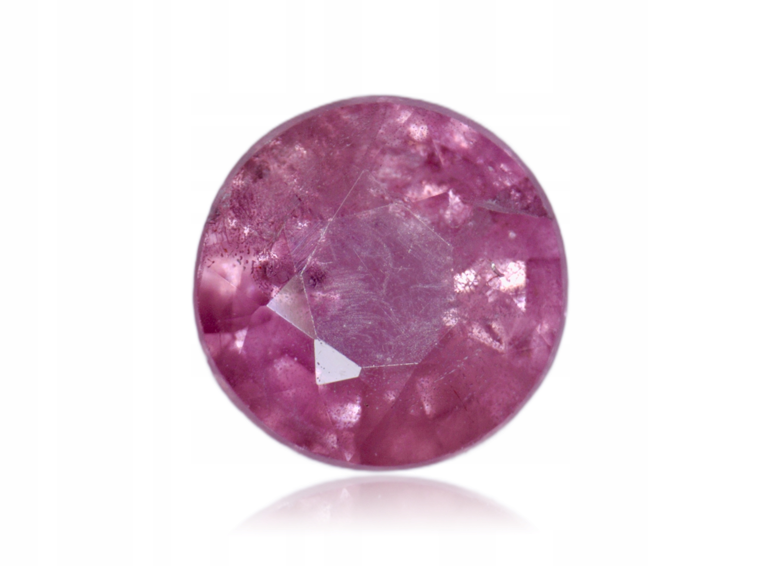 Safír 0.16ct Růžový Kulatý eCertifikát Wbd