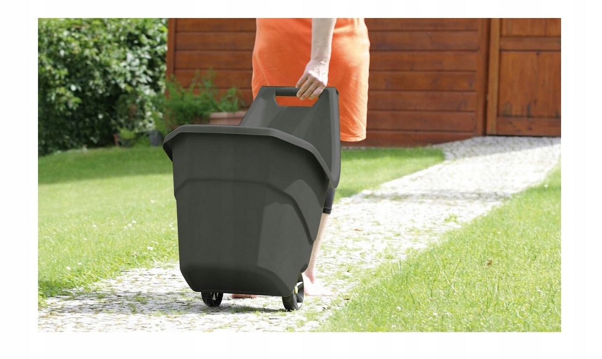 TACZKA OGRODOWA PLASTIKOWA DWUKOŁOWA CZARNA Marka Verdenia