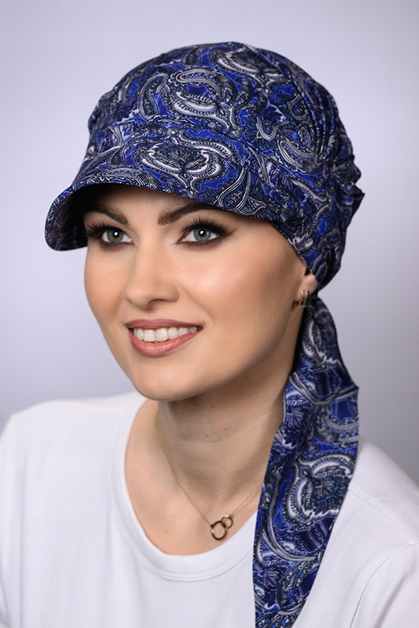 Chusta CLEO z daszkiem bawełna - Turban VC/2