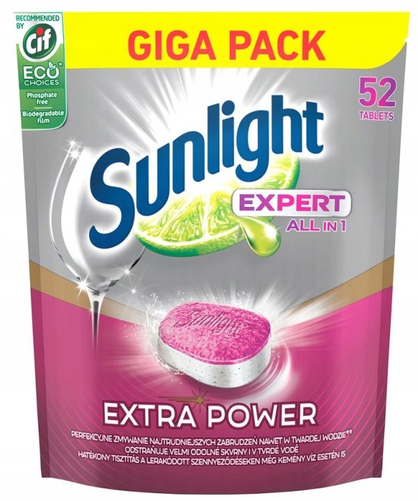 

Sunlight Expert tabletki do zmywarki 52 sztuki