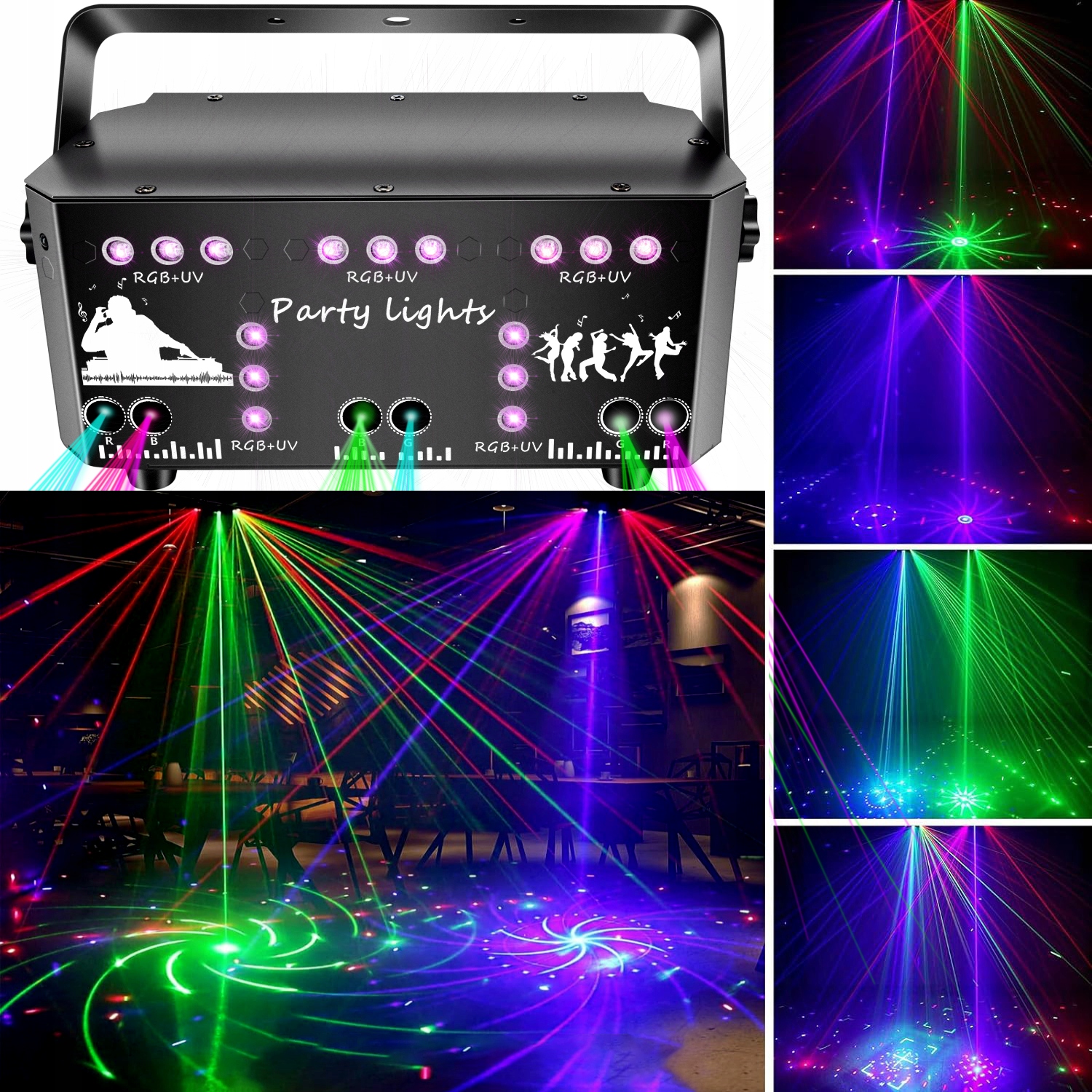 Laser Disco 21 Oči Rgb DMX Dálkové ovládání 230V