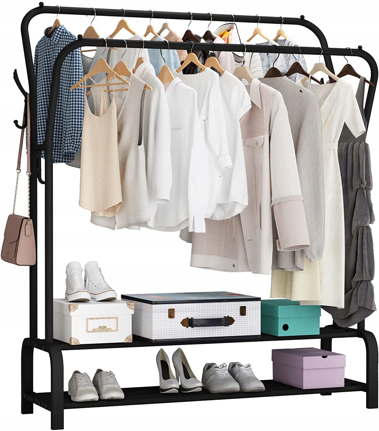 

Wieszak Stojący Metalowy Czarny Na Ubrania Duży