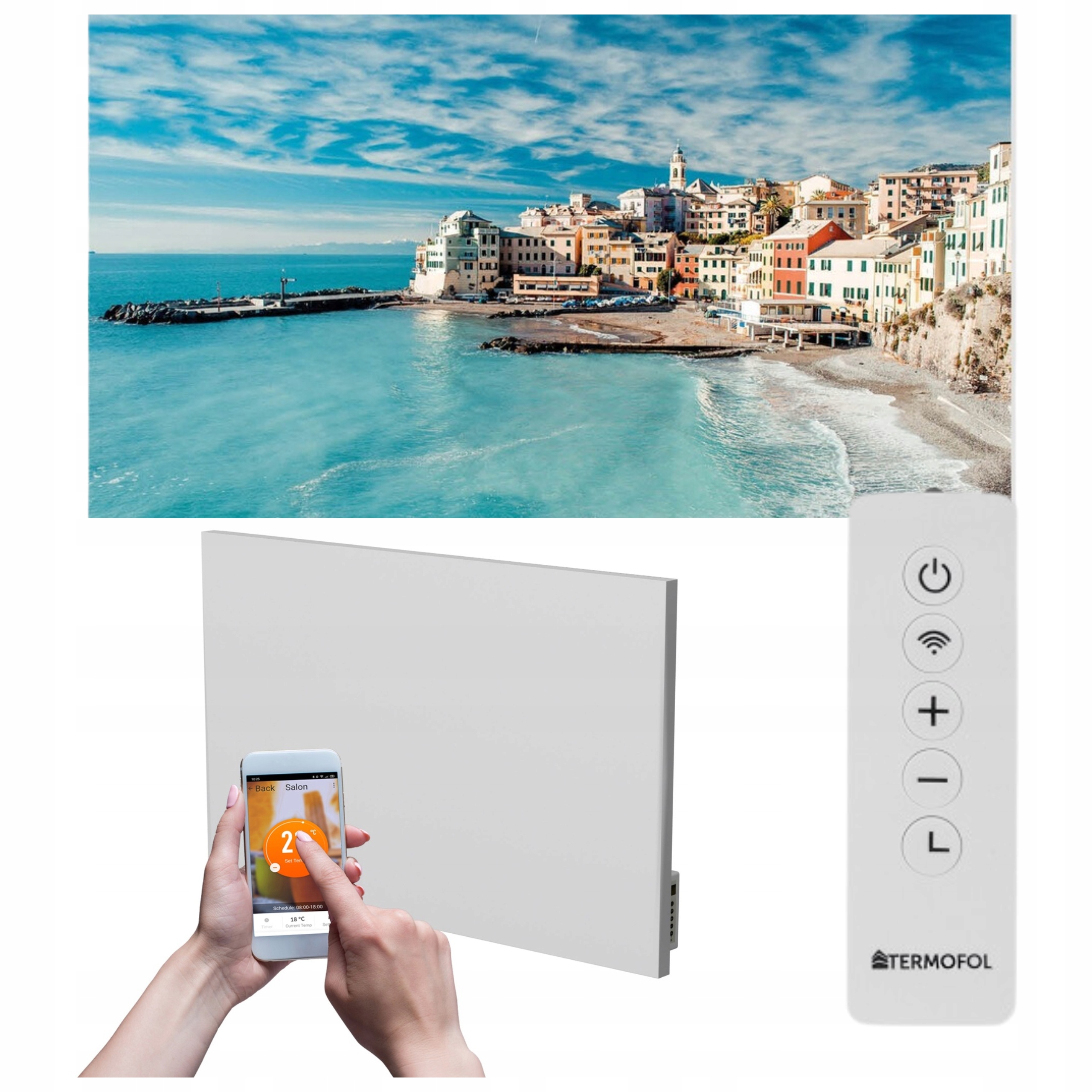 Infračervený obrazový ohrievač 500 W 85 x 60 cm WiFi
