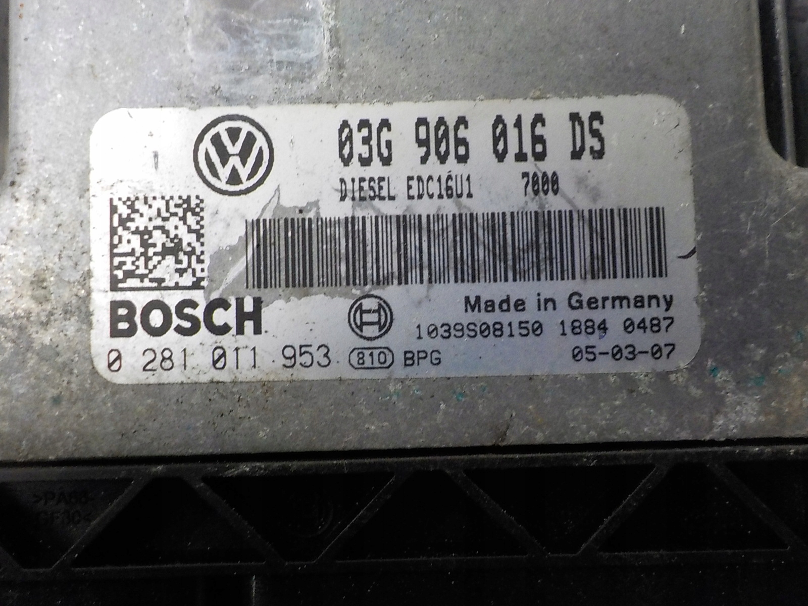 SKODA Computer Bedienteil 03G906016DS 0281011953