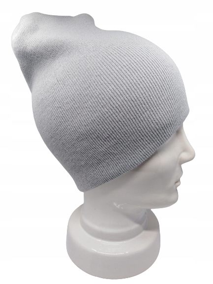 

Czapka Szara Oversize, Smerfetka, Beanie Podwójna