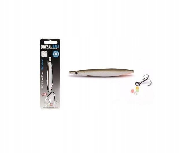 Przynęta Line Thru Sandeel 12,5cm 19g Matt White Tobis Savage Gear
