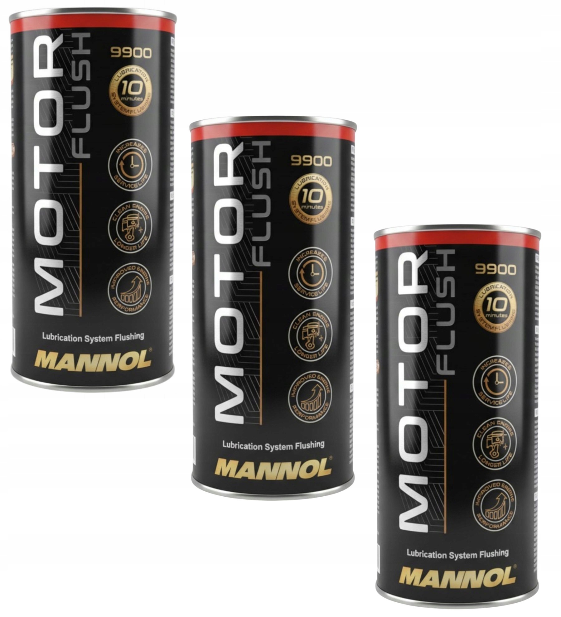 Zestaw 3x Mannol 9900 Motor Flush Płukanka Silnika Benzyna Diesel 350ml