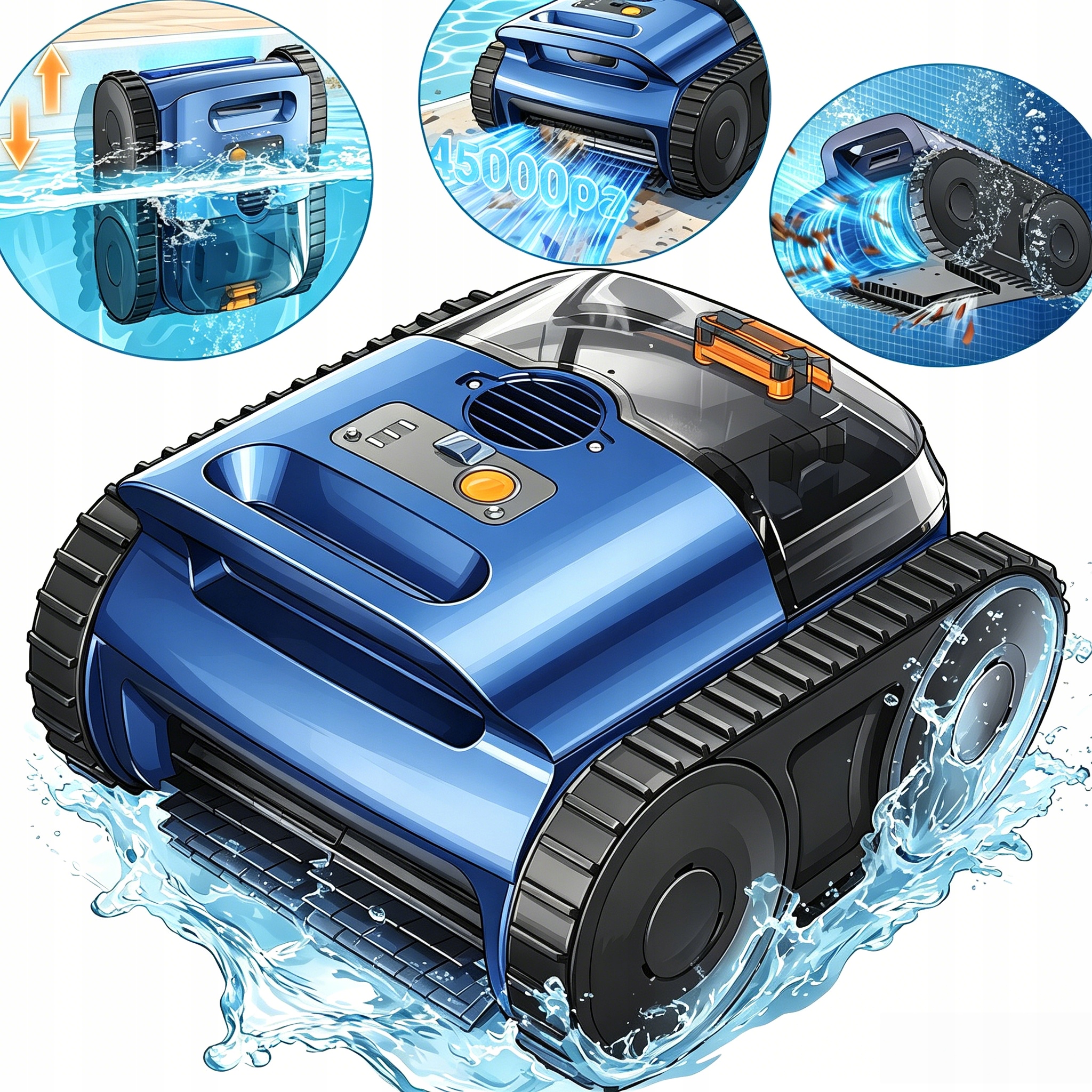 Robot Do Czyszczenia Basenu Automatyczny Odkurzacz Basenowy Seauto Sat 25