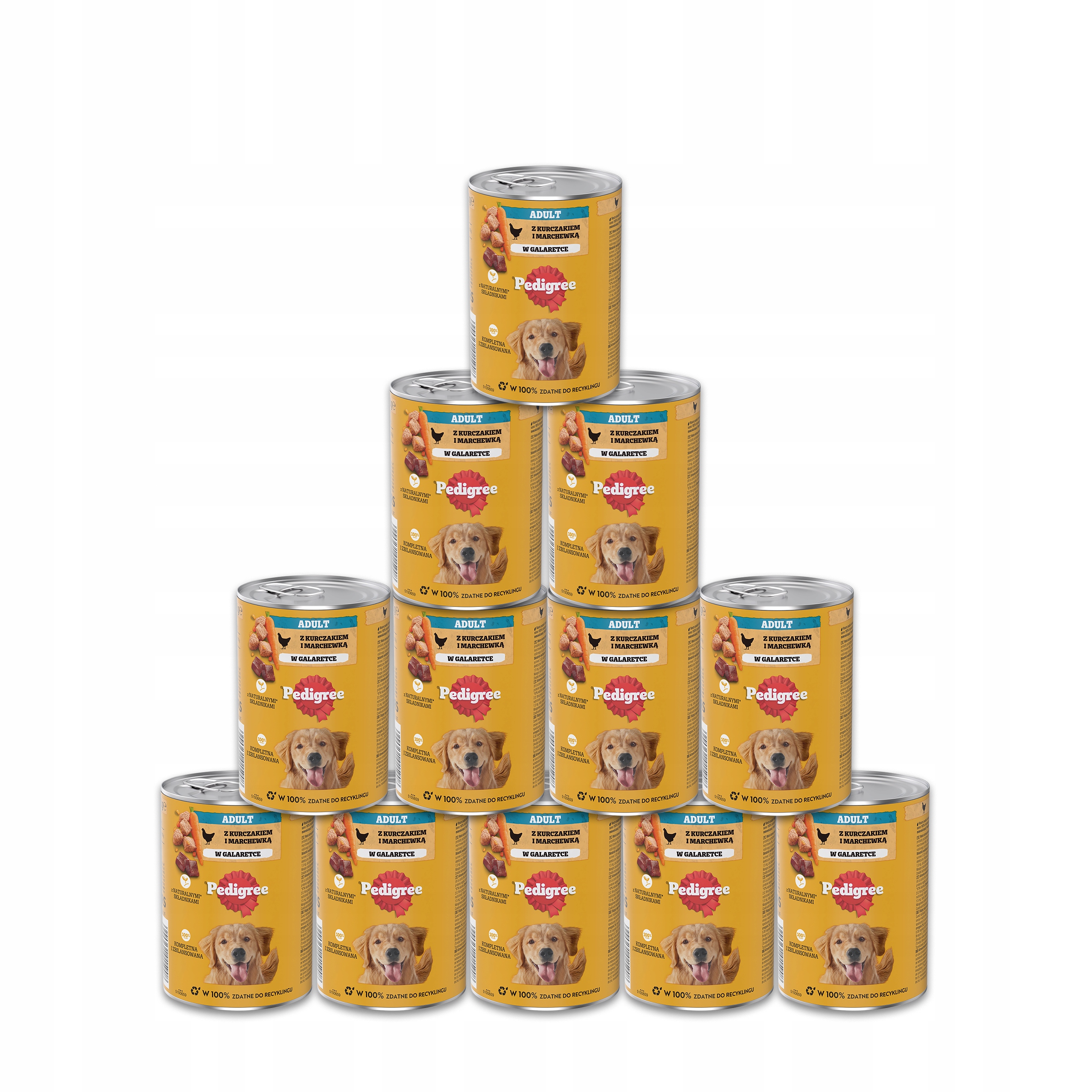 Pedigree mokra karma dla psa kurczak z marchewką w galaretce puszka 24x400g