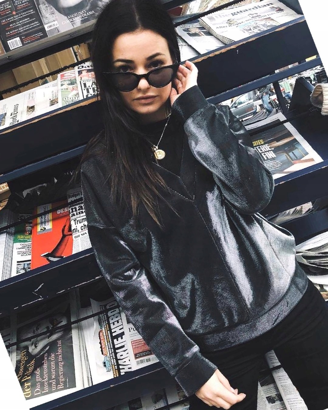 Mikina Metalická Stříbrná Supertrash Premium Xs 34