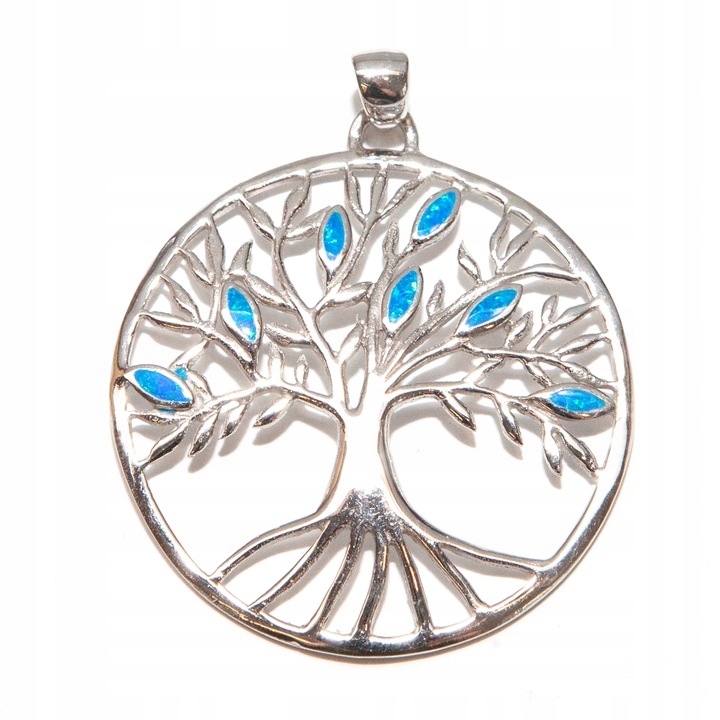 Stříbrný přívěsek s opálem strom velký stříbro 925