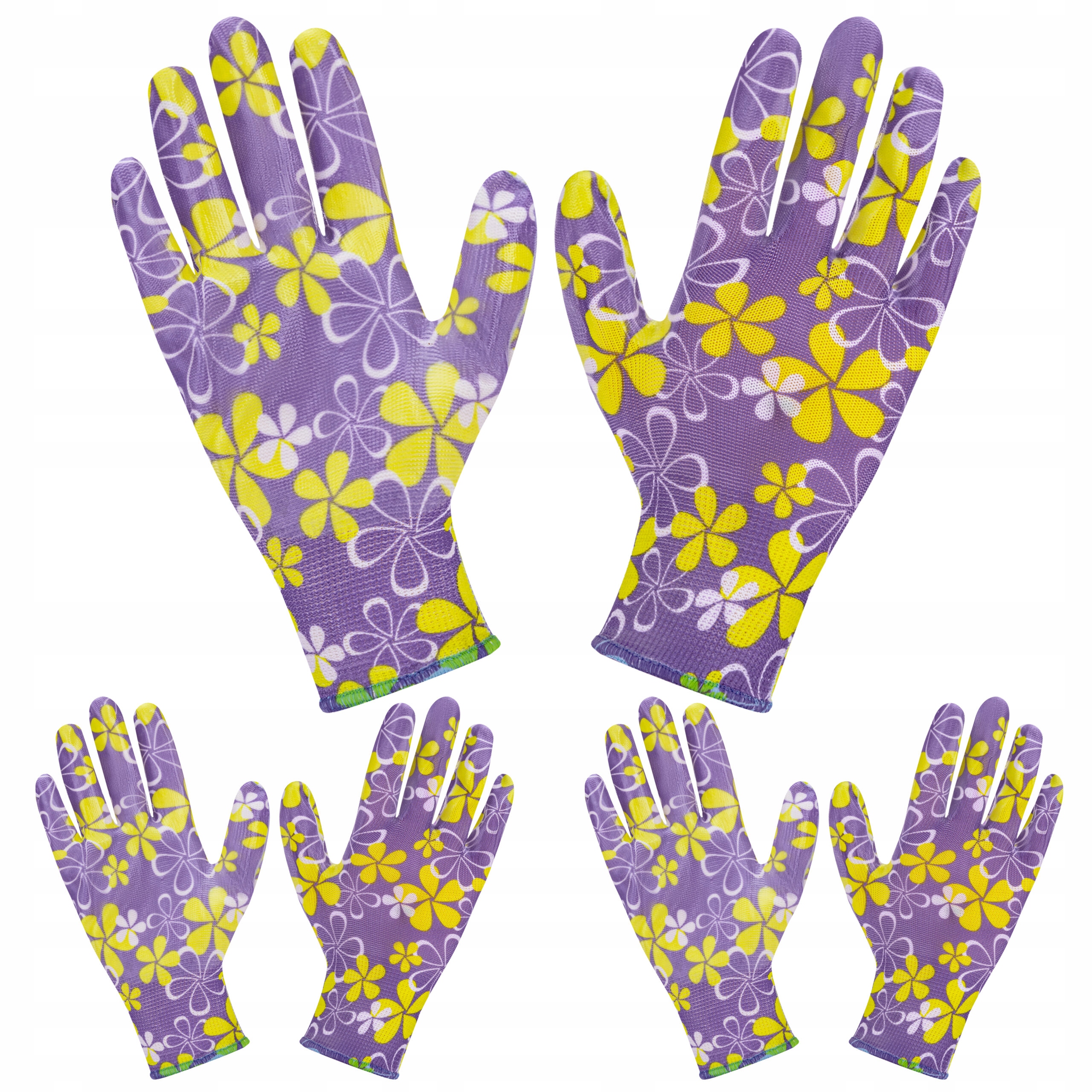 RĘKAWICE ANTYPOŚLIZGOWE OGRODOWE 3 PARY MIX KOLOROWE 23CM DŁUGOŚĆ VERGIONIC Marka Vergionic