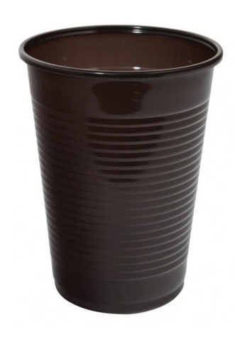 

Kubki plastikowe jednorazowe 200ml 100szt brązowy