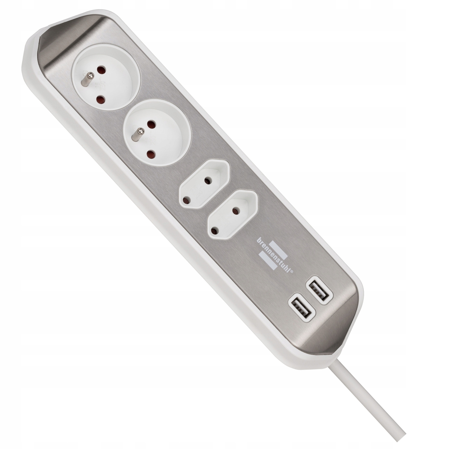 Zásuvková Lišta se 4 zásuvkami 2 Usb nabíječky