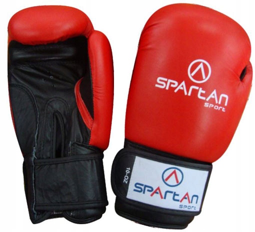 Boxerské Rukavice Sparringové na suchý zip Pevné Odolné Spartan 10 oz