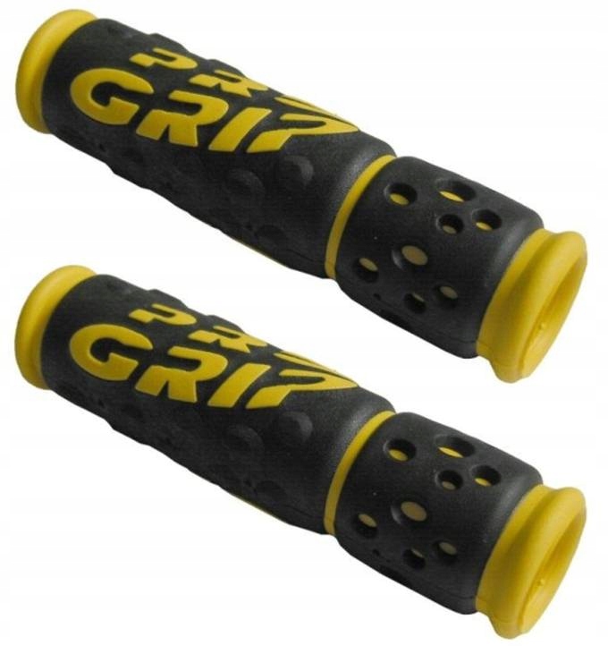 Chwyty kierownicy gripy 120 mm ŻELOWE PROGRIP Yellow do BMX i MTB
