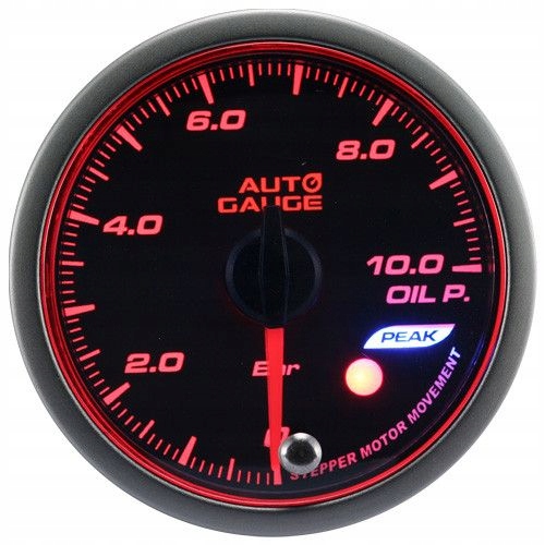 Indikátor New Auto Gauge Tlak Oleja Séria Stepper Motor Peak 52 MM Jantár