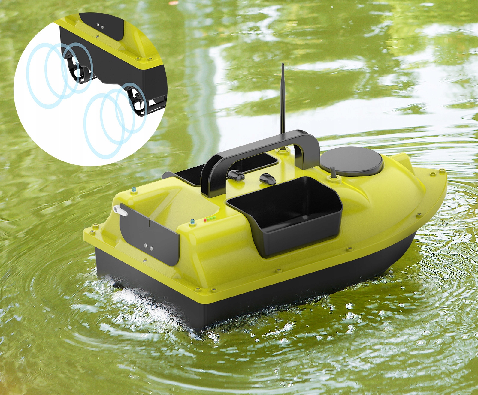 Łódka Zanętowa BigFish D18 z GPS i Akumulatorem 5200mAh Automatyczny Powrót Model db18