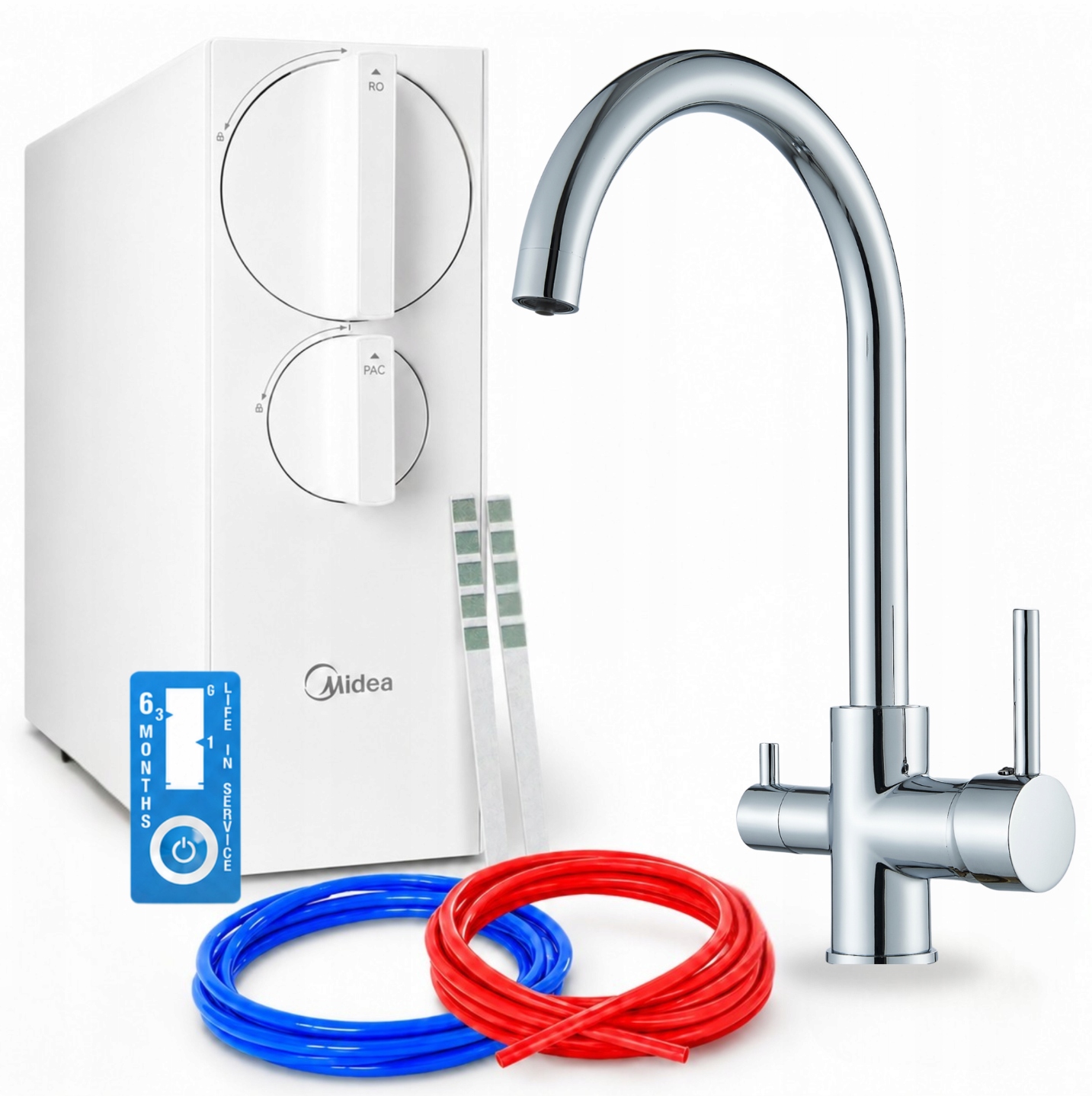 Systém Filtrácie Pitnej Vody Reverzná Osmóza Midea 800GPD Batéria 3 Cestná