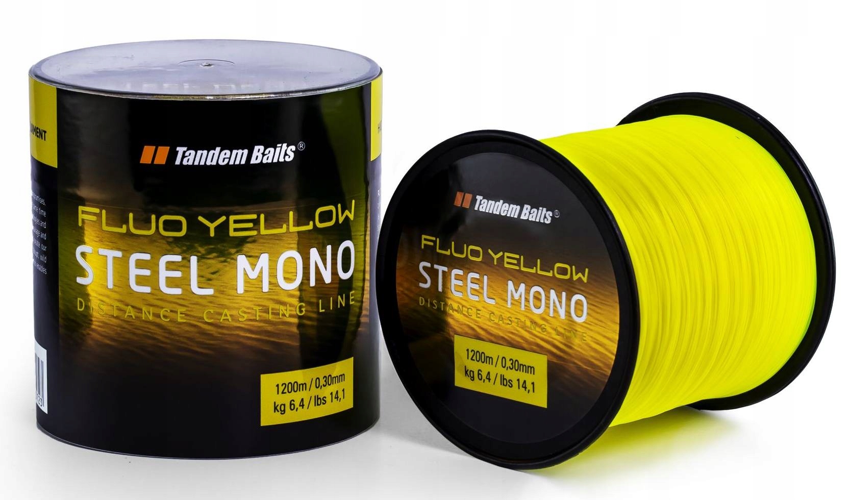 żyłka karpiowa Steel Mono Fluo Yellow 1200m/0,30 mm Tandem Baits