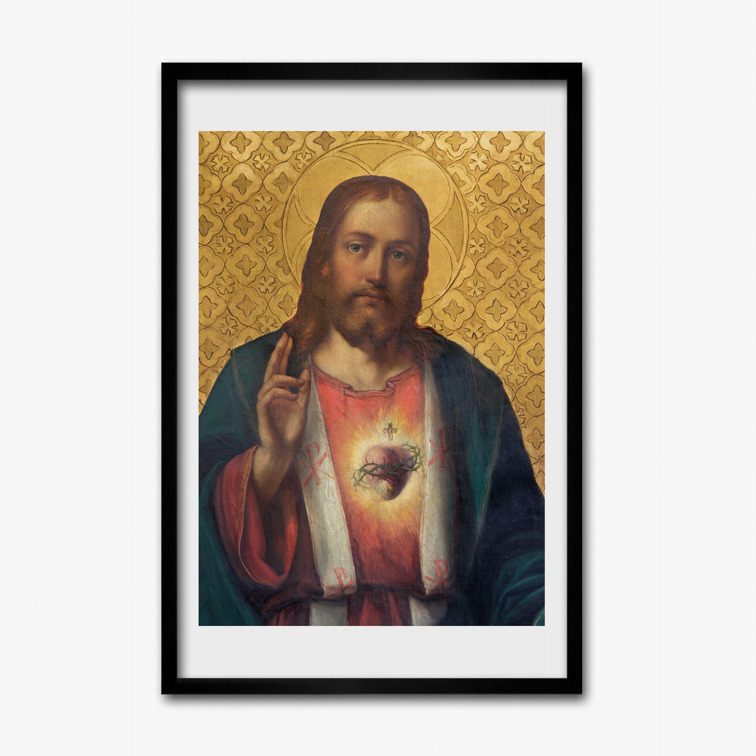 

Nowoczesny obraz do salonu Serce Jezus 40x60 cm