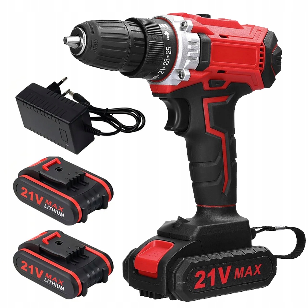 Aku Vrtačka 2xAKU Příklepová Silná 21V Šroubovák