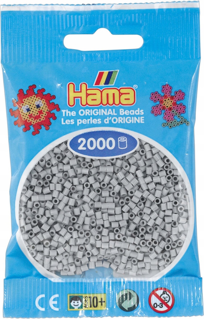 

Koraliki Hama Diy Jasny Szary Popiel Mini 2000 Szt