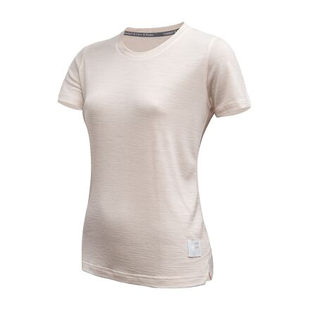 Sensor Merino Lite dámské triko kr.rukáv mottled beige velikost XL