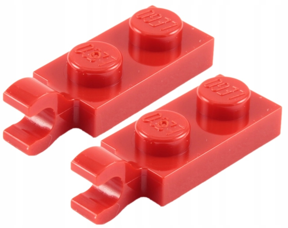 

00405a Lego 63868 4534648 płytka 1x2 czerwony 2szt