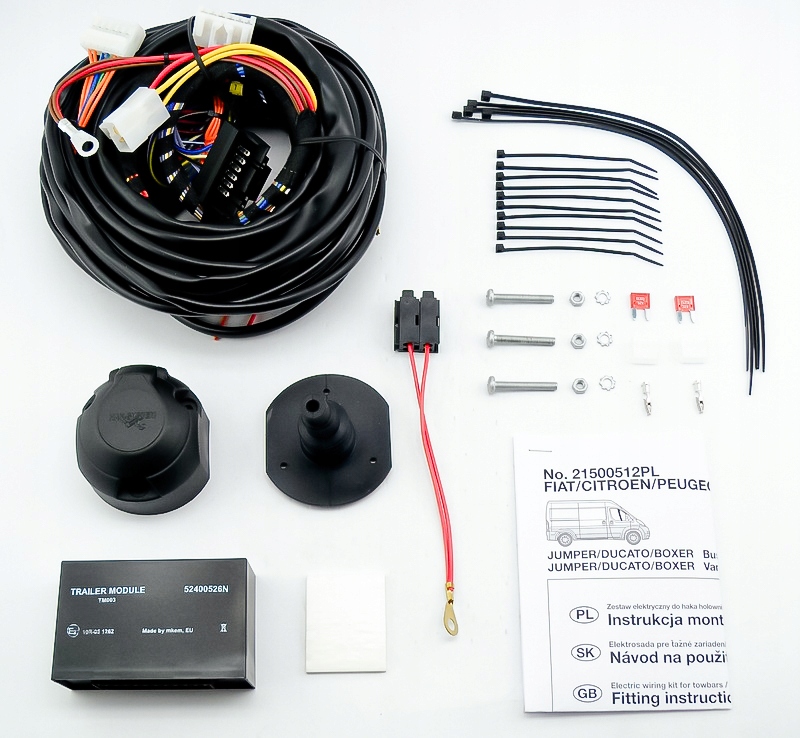 Wiązka dedykowana haka 13-pin do Citroen Jumper Furgon od 06.2006-01.2011 Stan opakowania oryginalne