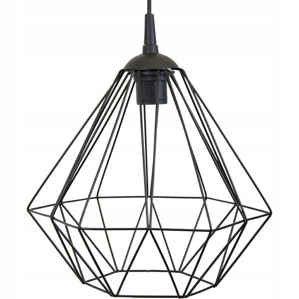 

Lampa wisząca sufitowa czarna druciana loft 30 cm