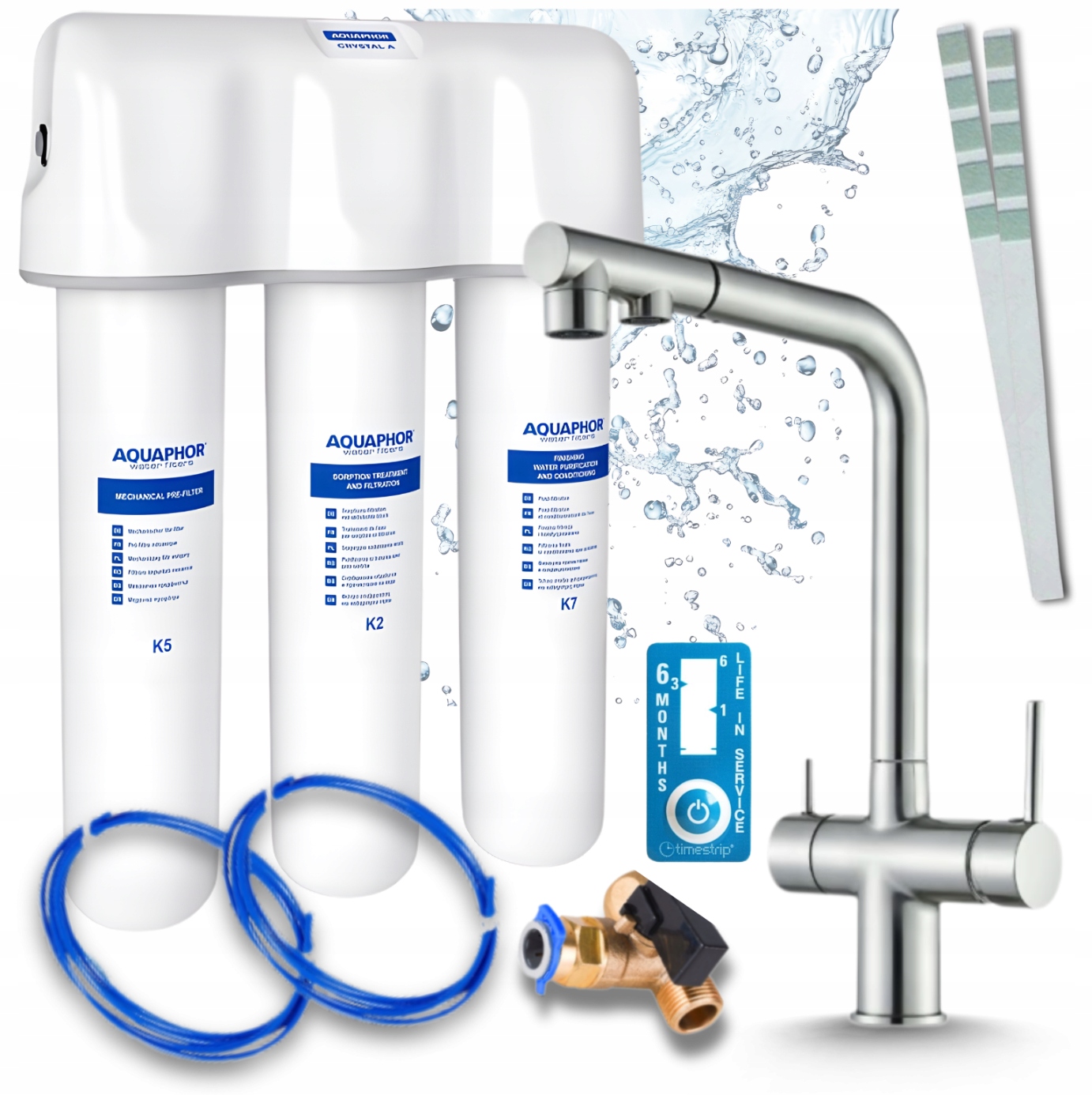 Filtr Na Kohoutkovou Vodu Aquaphor Křišťál A Baterie S Výsuvným Výtokem