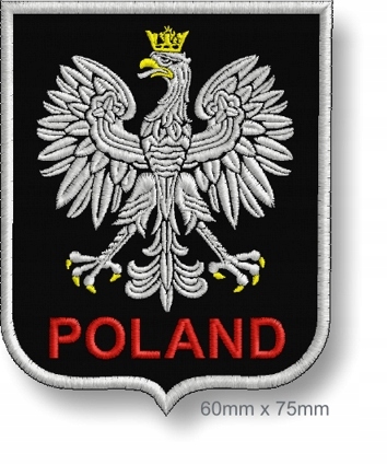 naszywka aplikacja łatka haft Poland Godło 60x75mm