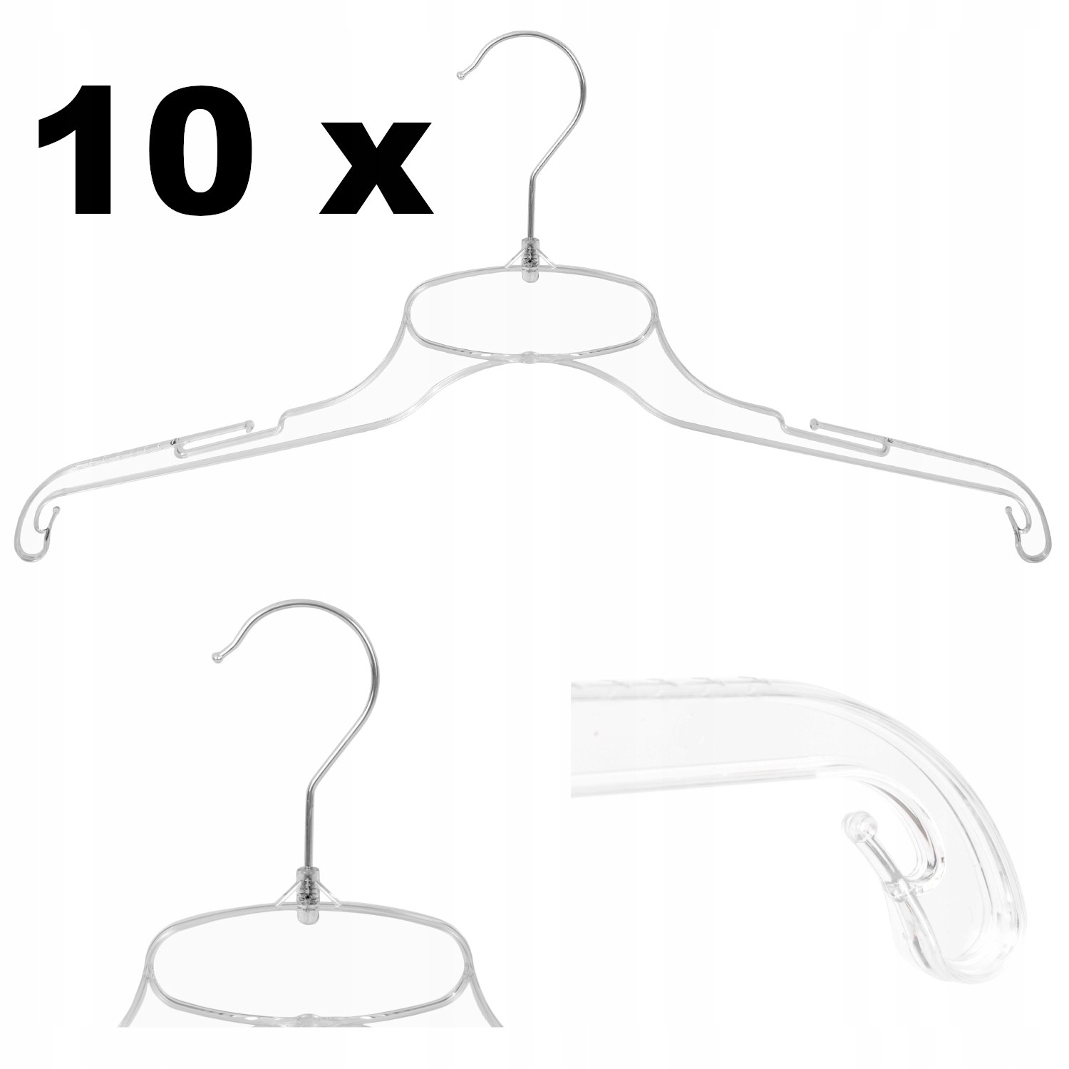 

10 x wieszak na ubrania uniwersalny 42,5 cm