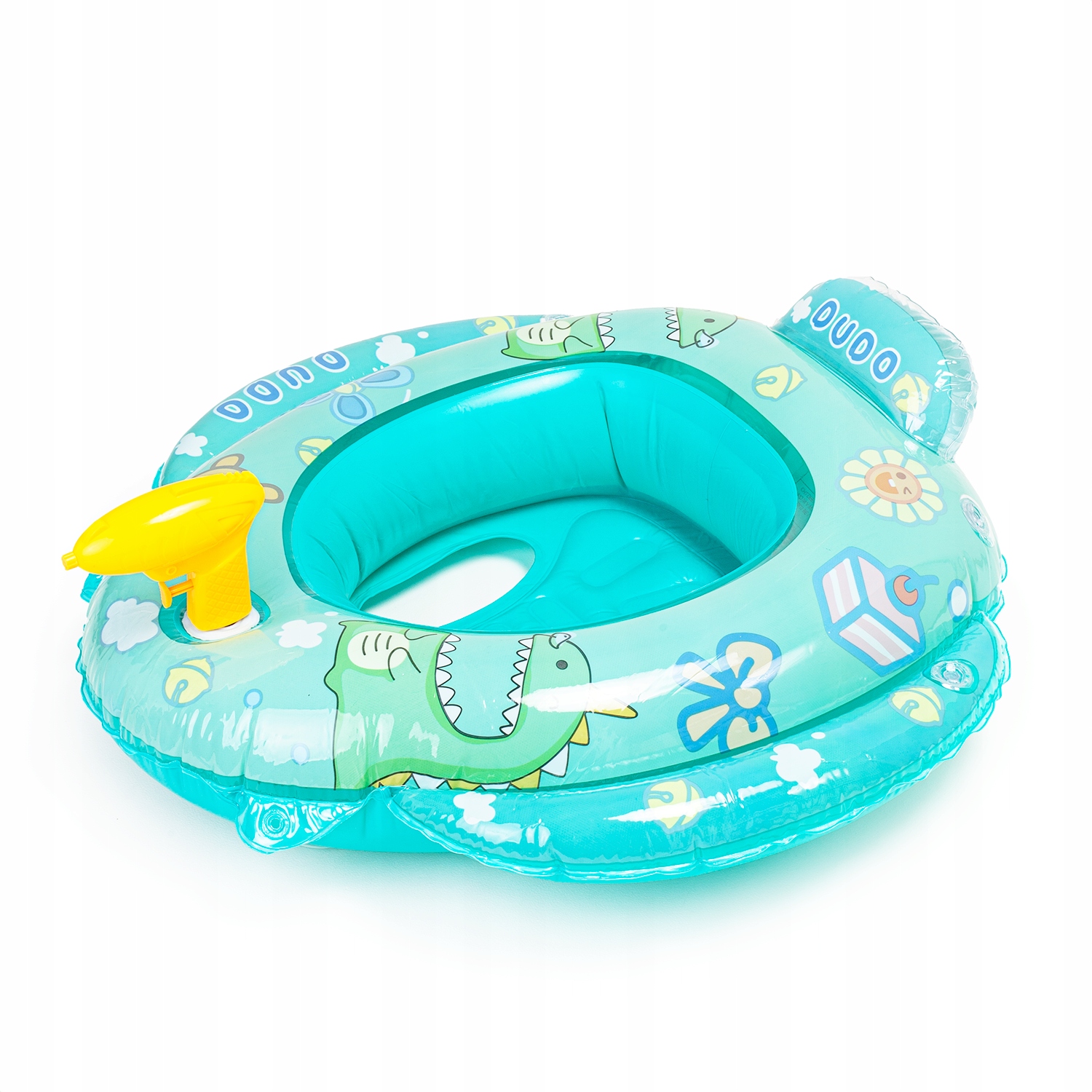 KOŁO DO PŁYWANIA DMUCHANE WODY MATERAC PONTON Z SIEDZISKIEM PISTOLET WODĘ Wiek dziecka 3 lata +