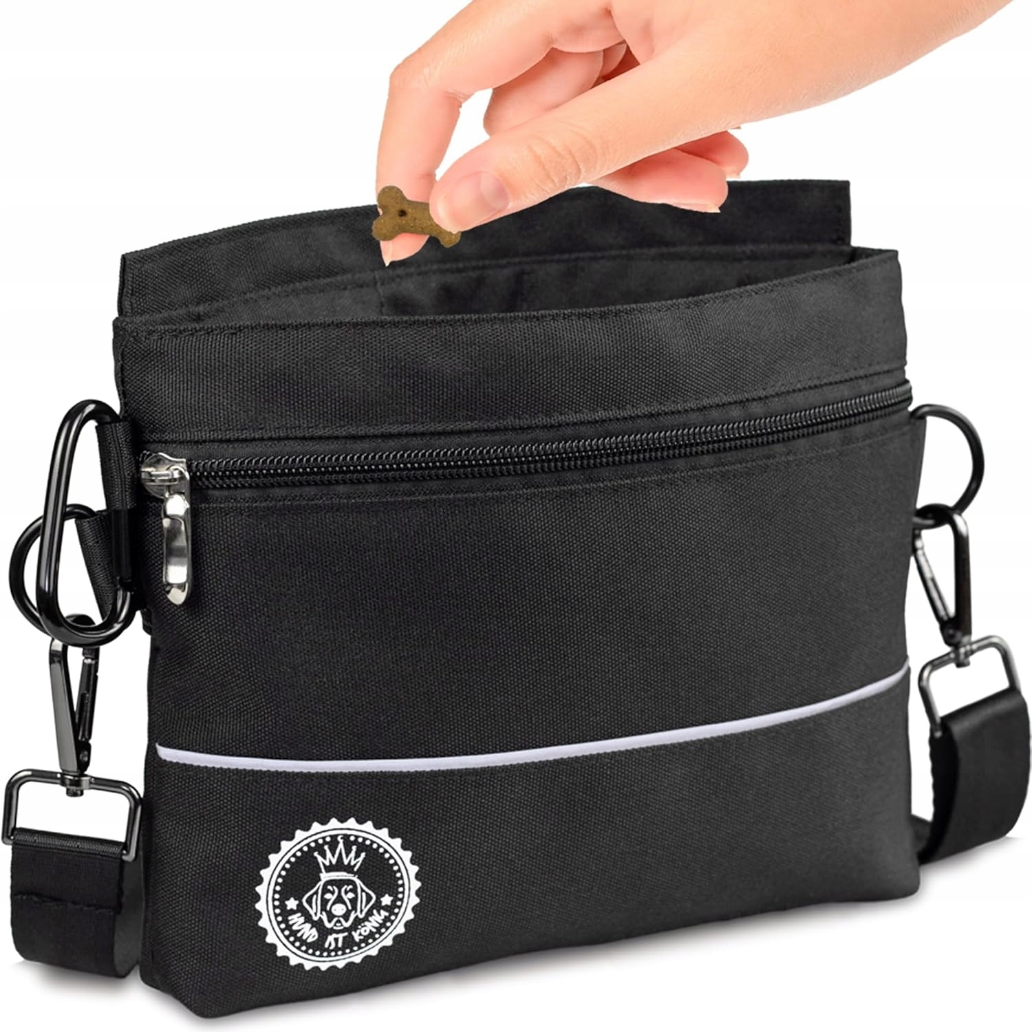 Levně Tréninková Taška Na Pamlsky Pro Psa S Kapsami A Ramenním Popruhem