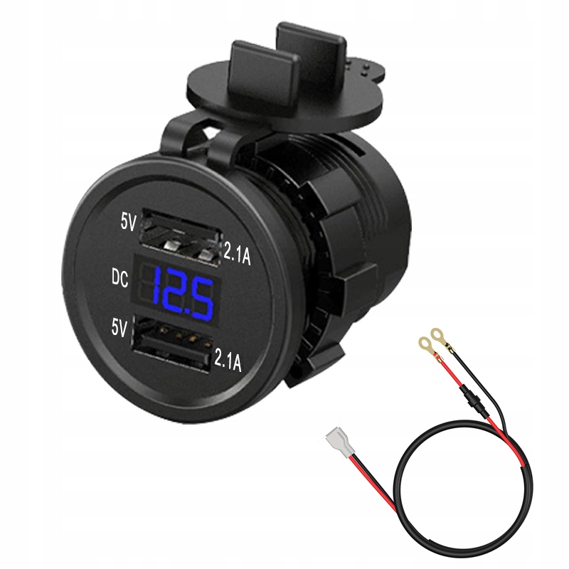 Let Fast Charge with LED Voltmeter for 12V 24V Car