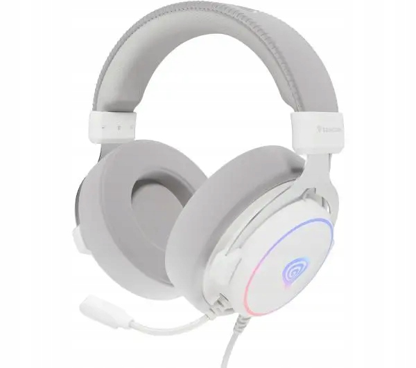 Słuchawki przewodowe z mikrofonem Genesis Neon 764 Nauszne Białe Gamingowe