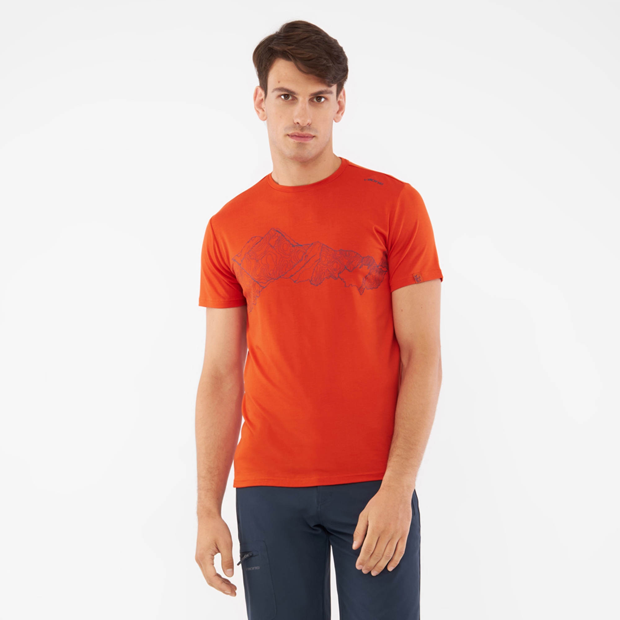 Tričko Pánské tričko Viking Lenta Bamboo Light oranžové, velikost S