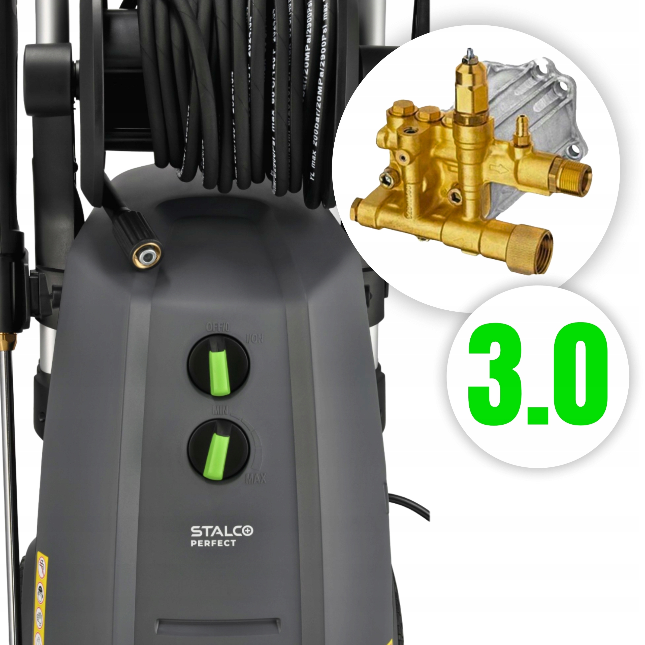 MYJKA CIŚNIENIOWA 400 BAR SAMOSSĄCA MOSIĘŻNA INDUKCJA PŁYN KARCHER 3000W Model PERFECT PRO POWER PERFECT ULTRA 400BAR 3000W