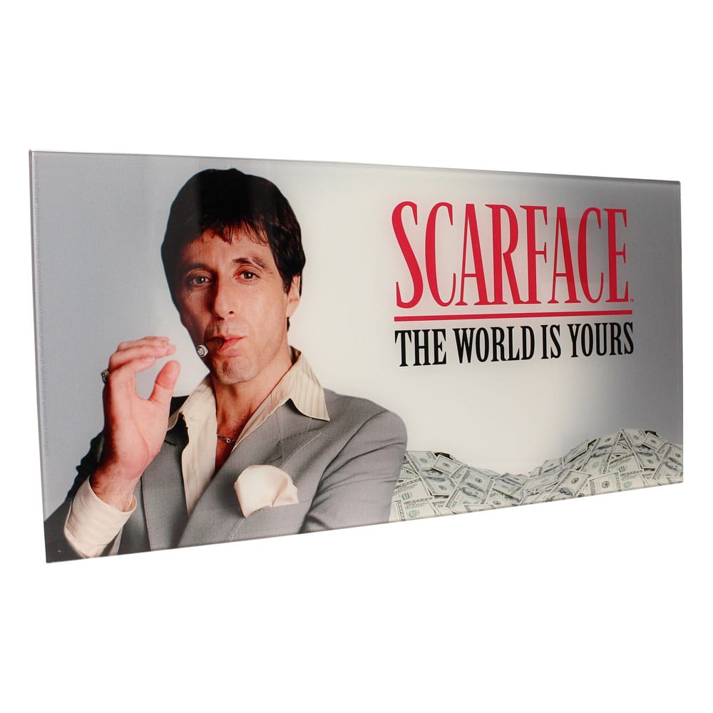 Scarface Plakát „The World Is Yours“ (Šedé pozadí) 60 x 30 cm Glass P