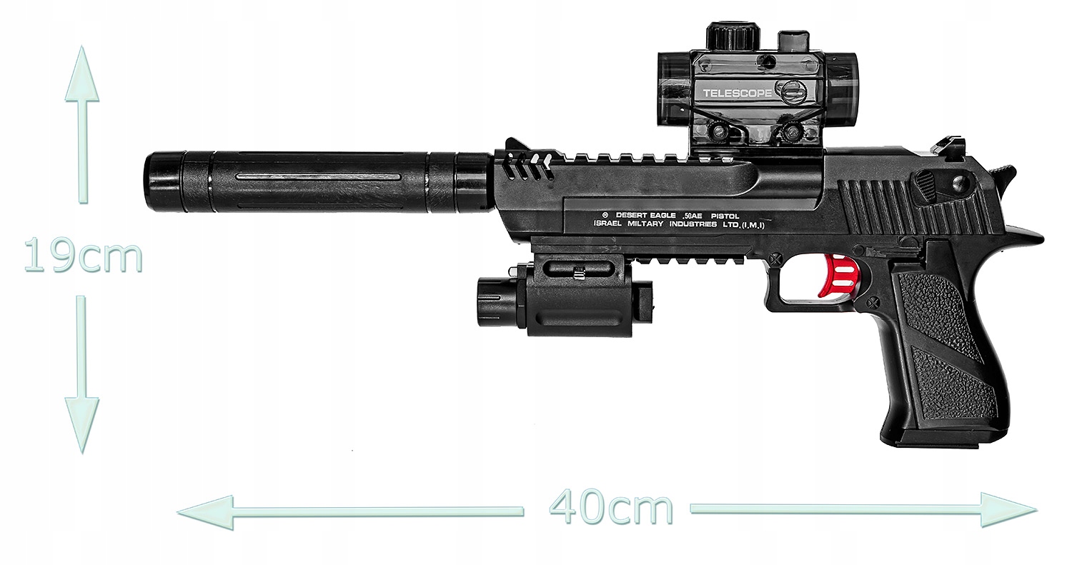 _ KARABIN PISTOLET MP AUTOMAT KULKI ŻELOWE_EAGLE Seria Desert Eagle