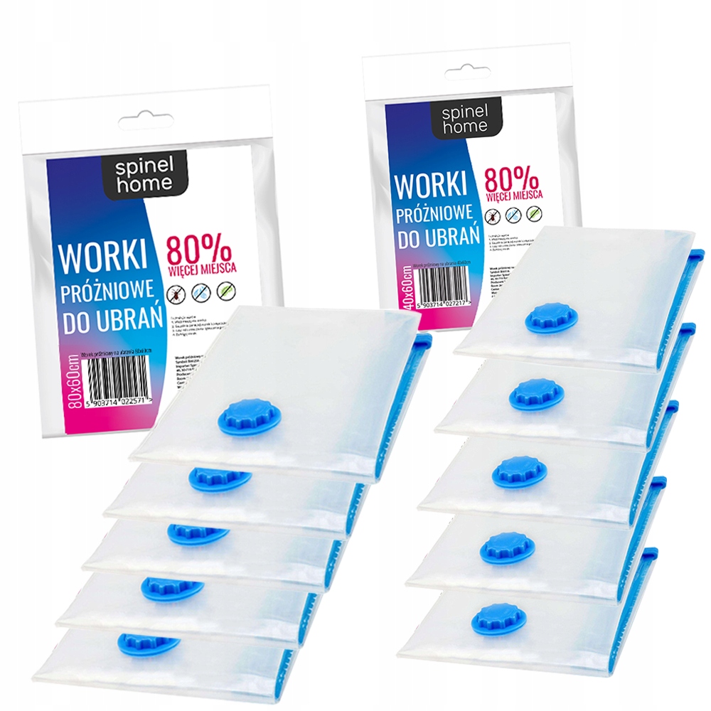 

10x Worek Próżniowy Na Ubrania Worki Próżniowe