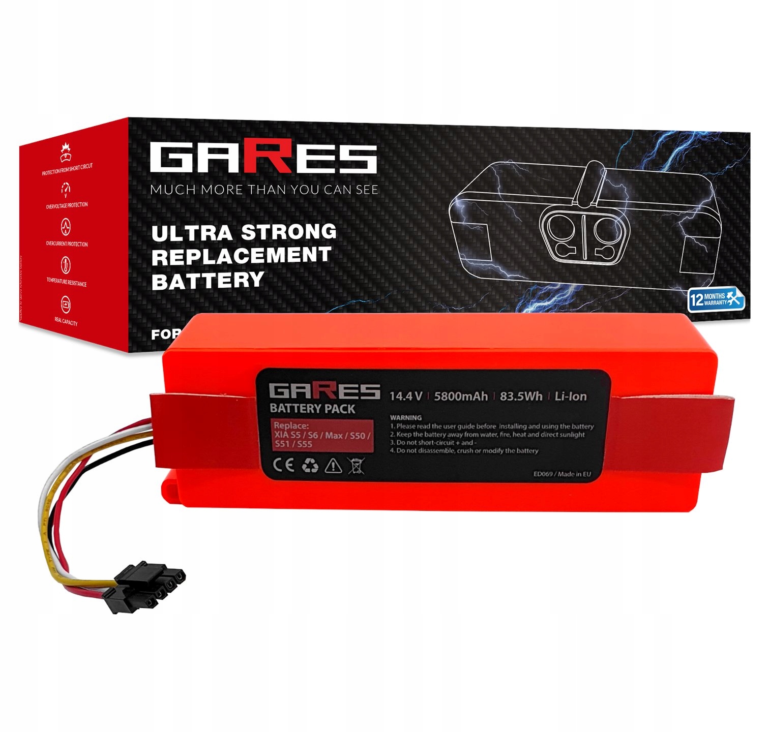 Bateria do Xiaomi Roborock S50 S51 S55 14,4V 5,8Ah