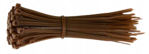 100x TRYTYTKI BRĄZOWE OPASKI ZACISKOWE KABLOWE TRYTKI TRYTKA 3,6x300 mm Długość 300 mm