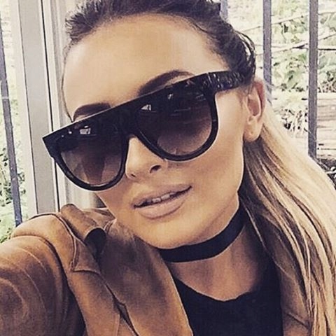 Okulary PRZECIWSŁONECZNE DAMSKIE Celin Shadow CZARNE oversize filtr UV400 Model SHADOW