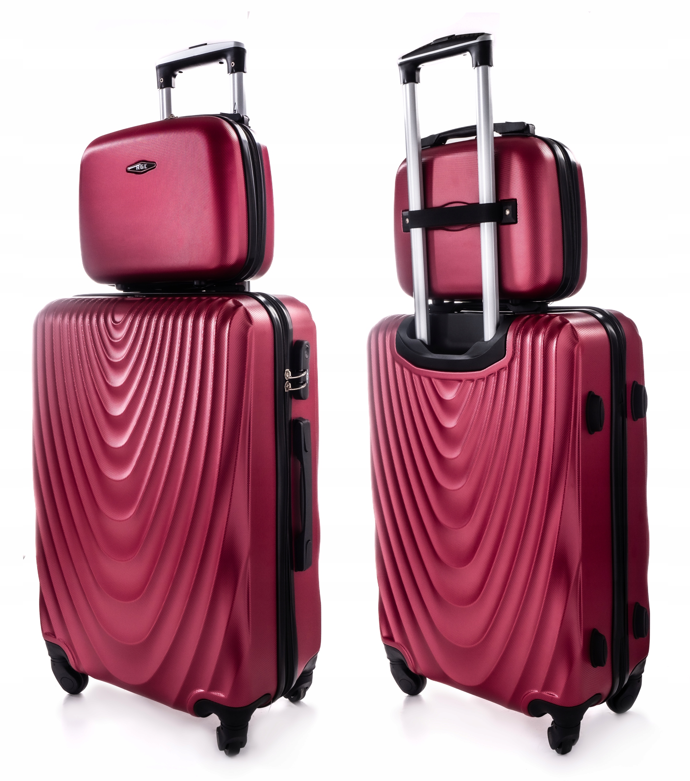 RGL ZESTAW 2w1 DUŻA WALIZKA XXL PODRÓŻNA + KUFEREK TORBA KOSMETYCZKA