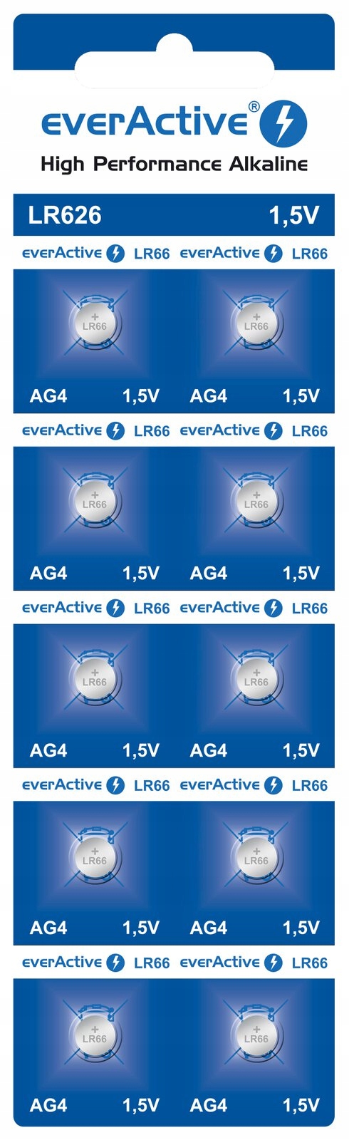 

Baterie alkaliczne everActive G4 SR626 377A 10szt