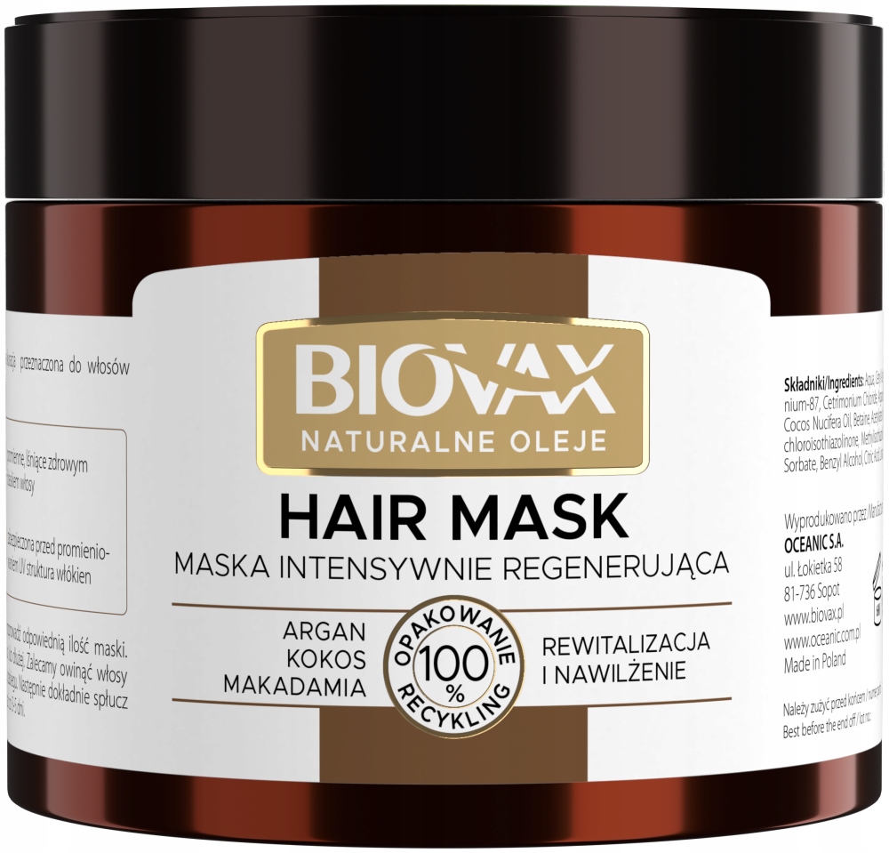 

Biovax Maska do włosów Naturalne Oleje 250 ml